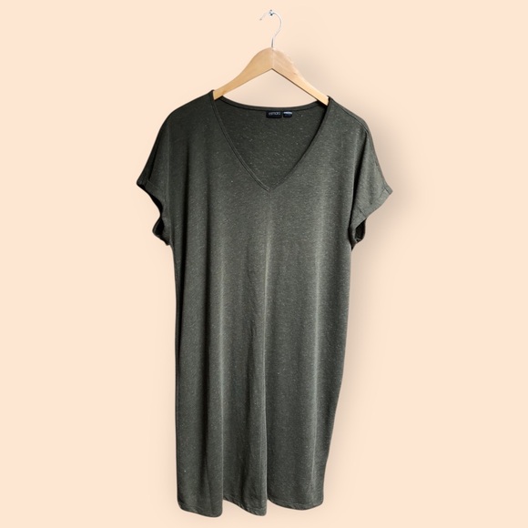 Esmara Linen Blend Green Woven T-shirt Dress Lightweight Minimalist Women’s L - Picture 11 of 11